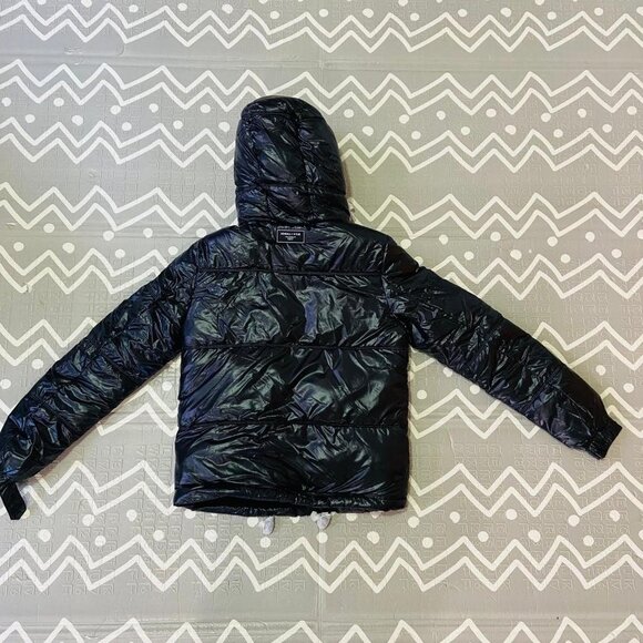 Kendall & Kylie reversible thick winter snow puffer Sherpa jacket coat bomber - Picture 7 of 14